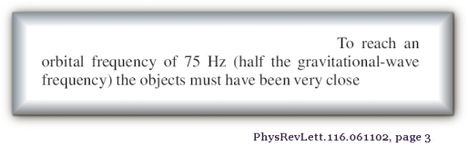 gravitational waves are not the orbital frequency